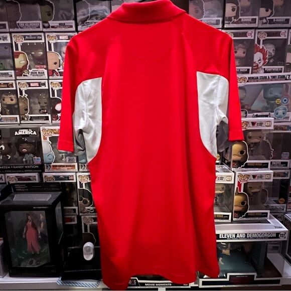 Ohio State Buckeyes NCAA Red & Gray Short Sleeve Polo Shirt Size Small - Picture 4 of 4